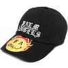 PALM ANGELS Burning Head Smiley Baseball Cap Baseball Cap, black