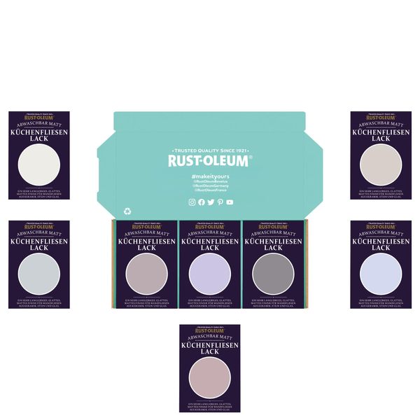 Rust-Oleum Kitchen Tiles Tester Box - Purple Pastel Tones - Matt
