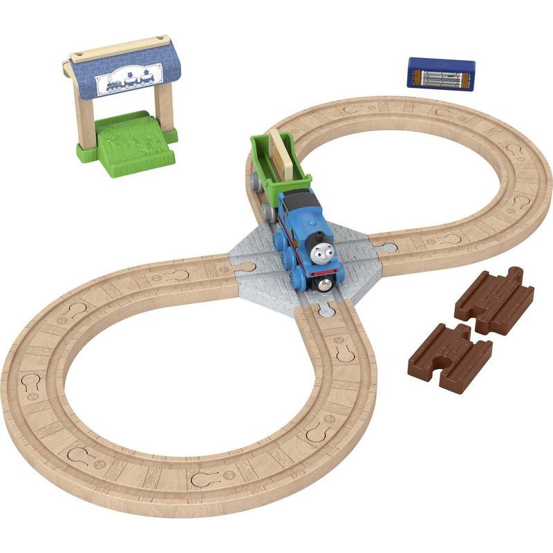 MATTEL Thomas the Tank Engine Wooden Rail Series Thomas Rail Set ...