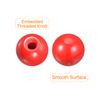 sourcing map 6Pcs Threaded Ball Knobs, M12 Female Thread Thermoset Ball Knob 1.57'' Dia Red Round Operation Ball Handles Embedded Threaded Knob for Machine Handle Tool Replacement