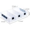 Clear Arts and Crafts Stackable Storage Box, Sewing Supplies Storage Organizer