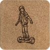 'Boy On Electric Hoverboard' Square Cork Trivet/Pot Stand (TR00026170)