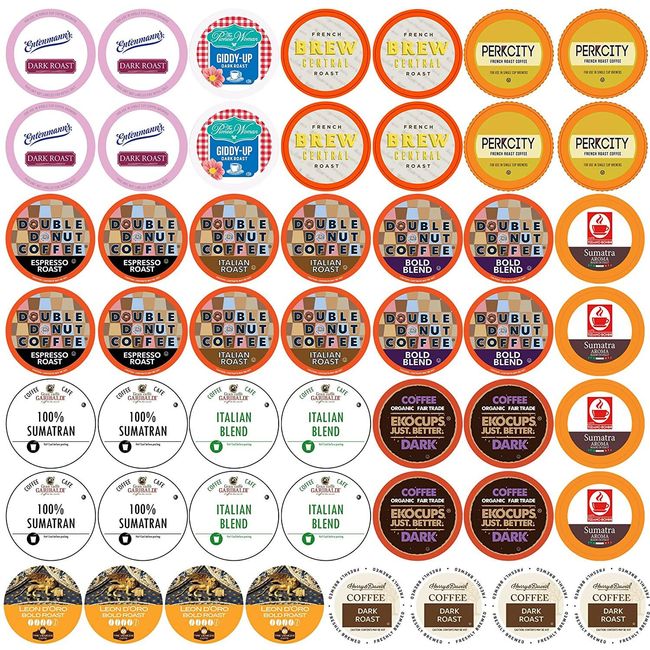 Perfect Samplers Dark Roast and Flavors Single Serve Coffee Pods for Keurig...