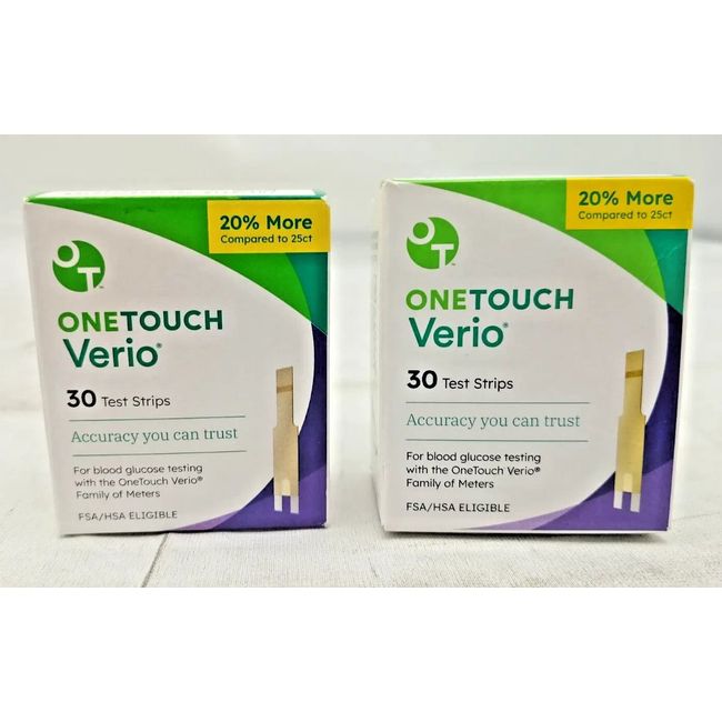 OneTouch Verio 60 Test Strips Value Pack Accuracy Lifescan 2025+* Free Shipping*