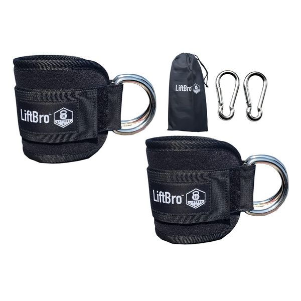LiftBro Demon Elite Kickback Ankle & Wrist Straps (Pair)