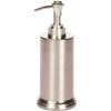 Home Zone Bath Accessory Set in Silver, Toothbrush Holder, Hand Soap Dispenser