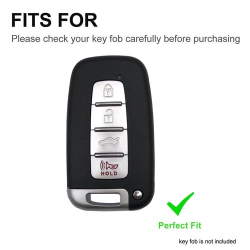 TPU Protector Key Fob Cover Keychain fit for Hyundai Sonata Genesis 2010 2011 2012 2013 2014 Azera Equus Kia Optima 2009-2013 Ria Sorento Forte Borrego Keyless Entry Remote Key Fob (Pink)