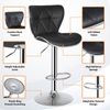 2PCS  Adjustable Bar Stools w/Shell Back Soft PU Leather Swivel Bar Stools Durab