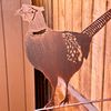 Bird Feeder Hanger Pheasant Steel Copper Effect Antique Garden Bracket Hook Gift