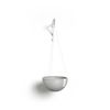Ecopots Hanging Brussels Round Recycled Composite Planter, White Grey, 10.5"