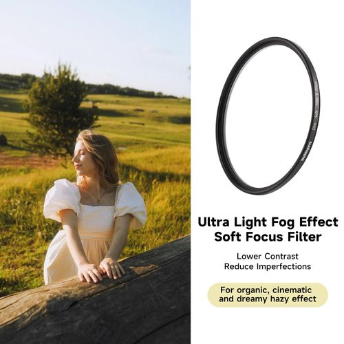 Walking Way 72MM Soft Focus Filter White Pro Mist Diffusion Filter Ultra Light Dreamy Fog Effect Circular Lens Filter Softening Diffuser for Video/Vlog/Portrait Photography