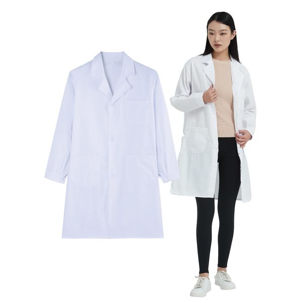 Ciplo Supervised by Active Nurses, PEMIUM White Coat, Women's, Examination Clothes, Lightweight, Doctor Coat, white