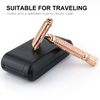 BAILI Butterfly Double Edge Safety Razor Rust-Proof Reusable Manual Wet Shaving Shaver for Men Women with Mirrored Travel Case BD177C