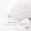Waterproof Pillow Protector Standard Size Zippered 4 Pack 20 x 26 inch White