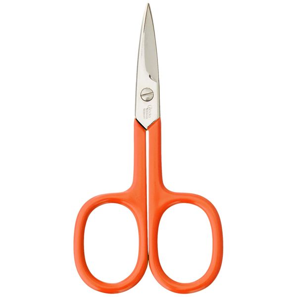 Credo Nail Scissors 8 cm Pop Art Curved Matte Chrome Orange