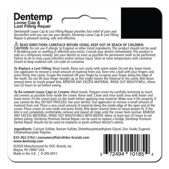 Dentemp Tooth Repair Kit - Dental Repair Kit with Dental Cement