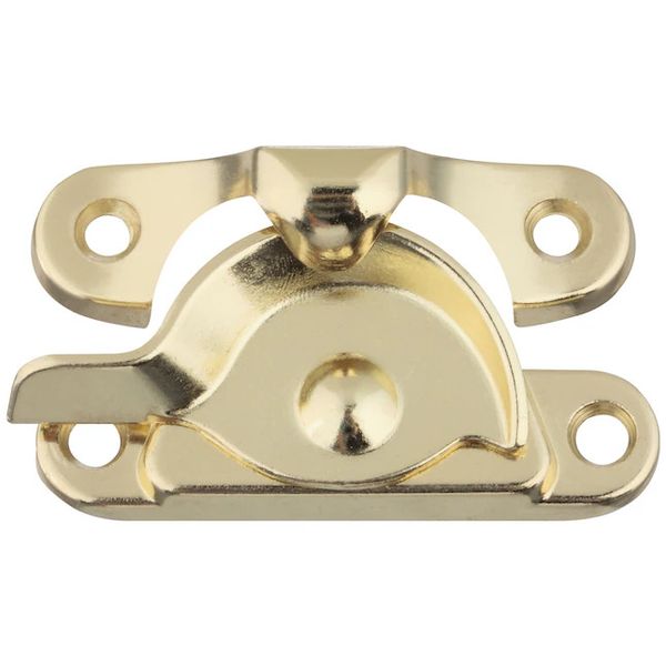 (PACK OF 4) S837-732 Gatehouse Brass Finish Sliding Window Sash Lock 0046986