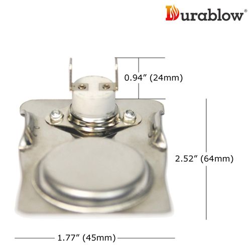 Durablow MFB TS120 Fireplace Stove Blower Fan Magnetic Ceramic Thermostat Auto Switch ON at 120°F (50°C), OFF at 90°F (32°C) approx (MFB TS120)