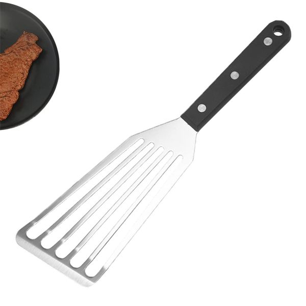 Stainless Steel Fish Turner with ABS Solid Handle Stainless Steel Slotted Fish Spatula Metal Slotted Spatula Turner for Flipping Frying and Grilling Dishwasher Safe