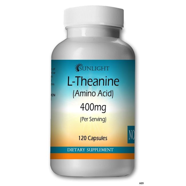 L-Theanine 400mg Stress Relief Support, 120 Capsules - Double Strength