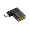 NFHK Rectangular Jack In to USB-C Type-C 90 Degree Angle Power Plug Charger Adapter for Laptop Smartphone