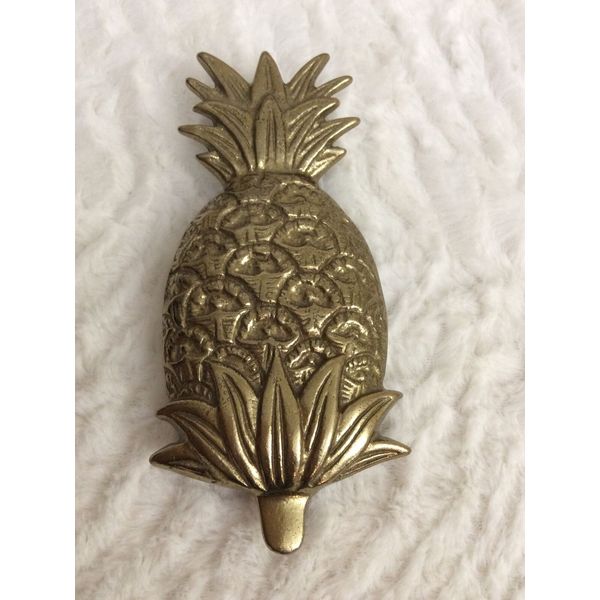 Vintage Brass Pineapple Door Knocker Tropical Welcome Theme