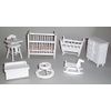 STREETS AHEAD 1/12th Scale Dolls House Nursery Set in White