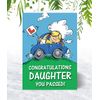 Daughter Driving Test Pass Congratulations Card - Medium Sized Card