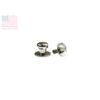 Extra Small 1/4" 6.5mm Screw Back Button Head Stud & Screw USA Made Nickel 1 SET