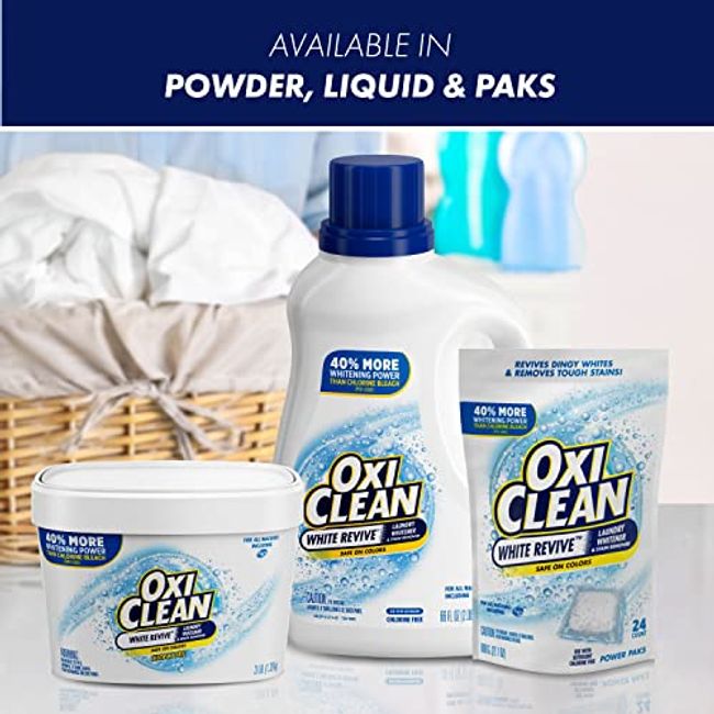 OxiClean White Revive Laundry Whitener & Stain Remover Power Paks