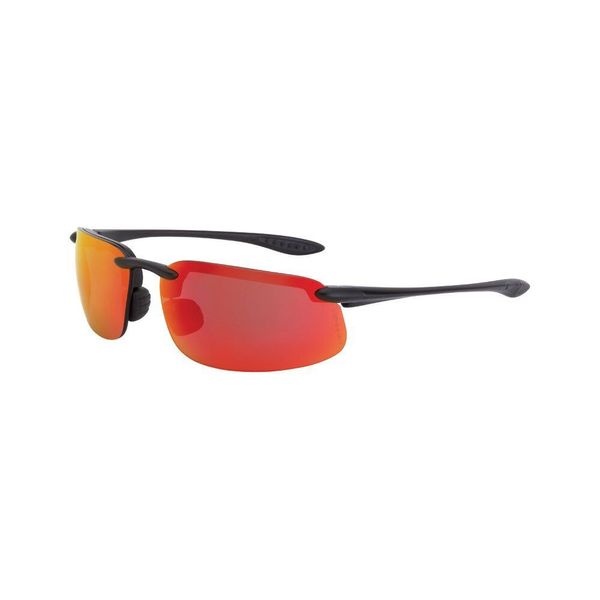 ES4 Red Mirror Lens Safety Glasses Adjustable Nosepiece Lightweight Frame