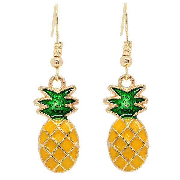 Bluebubble FEELIN FRUITY Pineapple Charm Earrings on Gift Card