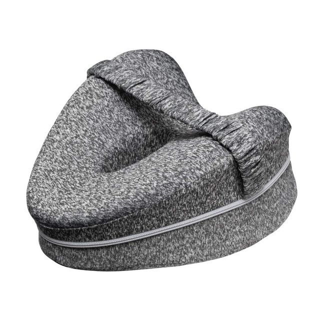 Side Knee Pillow, Side Sleeper Pillow, Pressure Dispersion Cover, Washable, Removable, Strap, Breathable, Curve Around Your Feet, Gray, Bedding, Supplement Pillow, Handy Goods