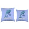 Oregon Coast Souvenir Dolphin PNW Throw Pillow