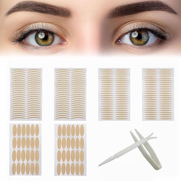 Schlupflider Stripes,Doppelte Augenlid Stripes,Schlupflider Tapes,Augenlid Stripes,Double-Sided Eyelid Tapes,Augenlid Stripes Unsichtbare,Wasserdicht Augenlidklebeband,mit Pinzette Gabelstange(240Pcs)