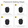 HOJLKLD Black Padlock Combination Cable Lock with 3 Digit Numeric Code, Retractable Steel Stroller Lock