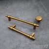 Alzassbg 6 Pack Antique Brass Cabinet Knobs, 1-1/4 Inch Diameter Round Kitchen Knobs for Cabinets and Drawers AL6104AB