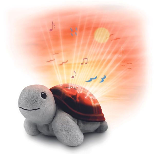 ZAZU Tim The Turtle Projector - Baby Slumber Portable Bed Lamp | Sunset Sky Projector | 3 Soothing Melodies | Gentle Brightness | Cry Sensor | Auto-Shutoff