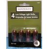 Moonrays Low Voltage Light Bulbs, 4 pk. RED, 12 V, 4W.  (11691) FS