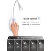 LED Wall Mount Reading Light for Bed, Reading Lamp with USB Output 5 Brightness 