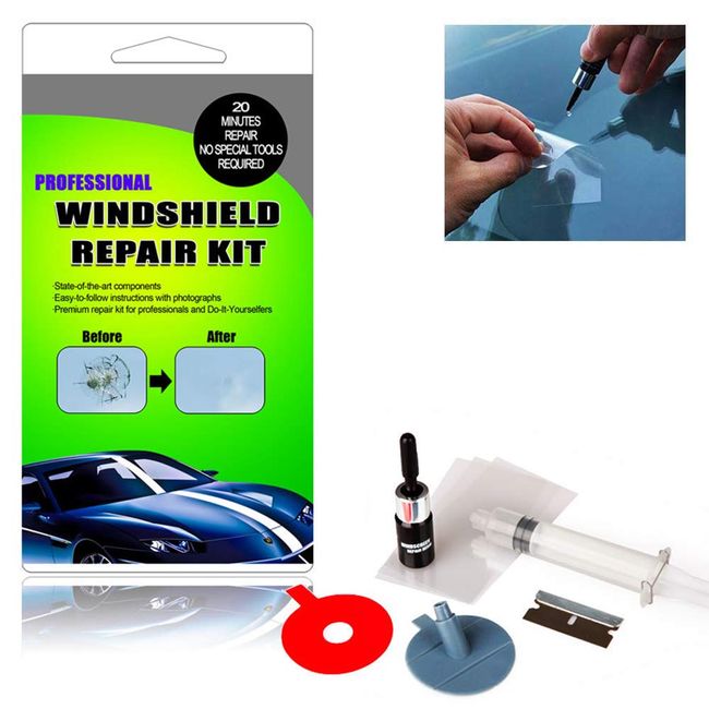 Antswish Windshield Repair Kit Cracked Glass Repair Kit to Fix Auto Glass Windshield Crack Chip Scratch