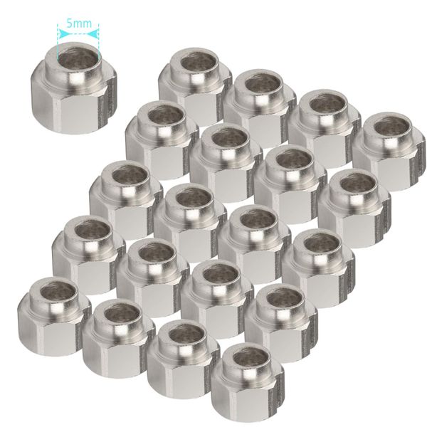 20 Pieces Eccentric Spacer, 5mm Bore Eccentric Spacer Nuts Eccentric Column Isolation Column for V-groove Wheel Aluminium Extrusion 3D Printer Reprap