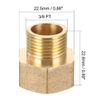 sourcing map Mounting Adapter 3/8 PT External x 1/2 PT Inner Coupling Brass Pipes de