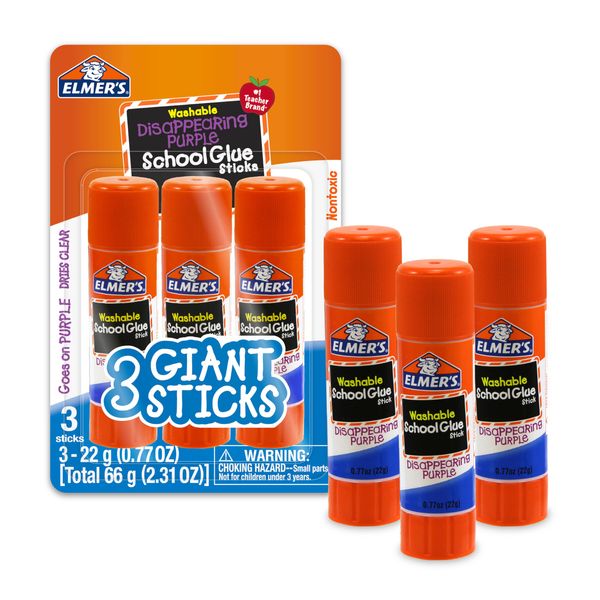 Elmer's Glue Sticks Purple / Set of 3 (E562)