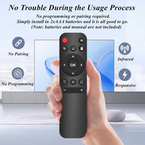 AWO Replacement Remote Control Compatible for Magcubic HY300,HY300Pro,HY320,HY320Mini,Xgody HY300Pro,Thunrlge HY300,Hippus HY300Pro,Aubor HY300Pro,Maypug P1 Mini Projectors