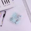 Yizocenguo Mini Office Supply Kits - Includes Mini Stacker, Scissors, Staple Remover, Staples, Tape Dispenser (Blue)