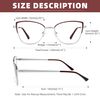 MODFANS Pack of 3 Women's Reading Glasses Blue Light Filter Metal Frame Stainless Steel Material, C123