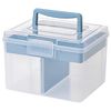 NYANDELMO First Aid Kit, Medicine Box, Clear, Multi-functional Storage Case, Lightweight (Blue, Small)