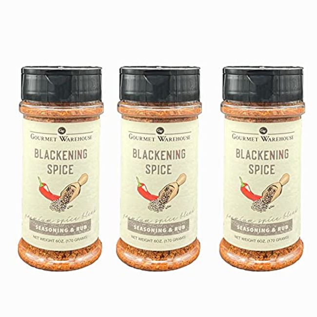 Gourmet Warehouse Blackening Spice Rub/Seasoning, 4 ozs, 3 Pack - Gluten Free, No MSG, No HFCS