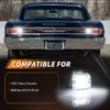 2X Clear White LED Backup Reverse Light Lenses For 1966 Chevy Chevelle & Malibu